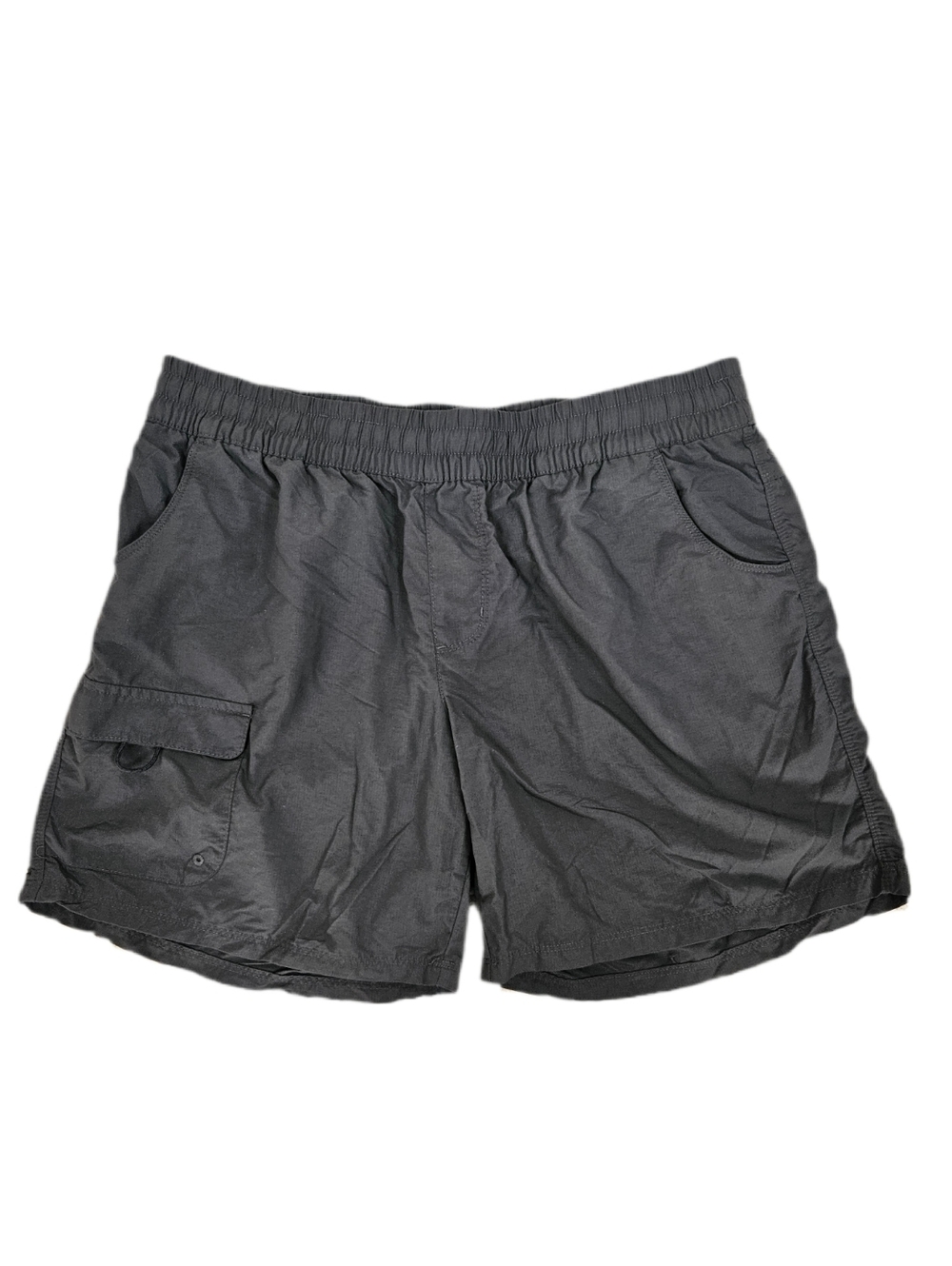 Columbia Cargo Shorts Womens Gray Pullon Nylon Large 6" Inseam Outdoor Camping